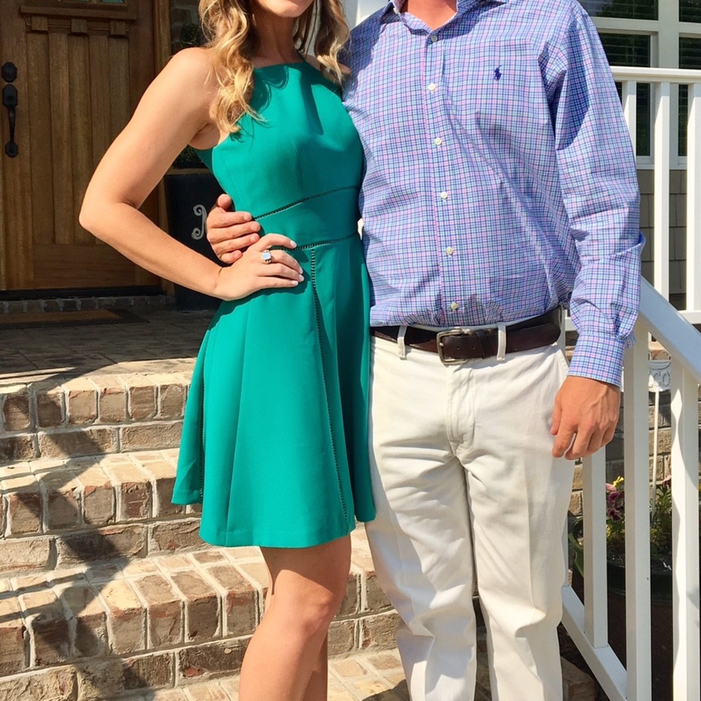 Teal Gianni Bini Spaghetti Strap Dress